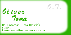 oliver toma business card